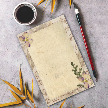 Çiçek Notalı 14x20 cm Bloknot